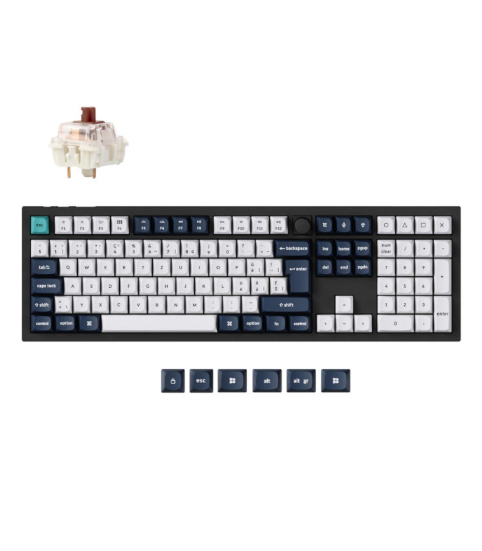 Keychron Q6 Max Black QMK Brown Switch (CH) Knob