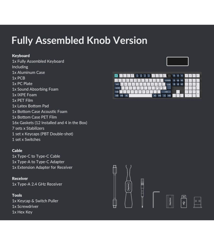 Keychron Q6 Max Black QMK Brown Switch (CH) Knob