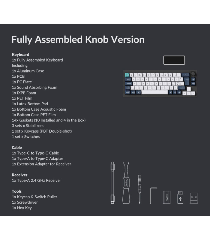 Keychron Q2 Max Black QMK Brown Switch (CH) w/Knob