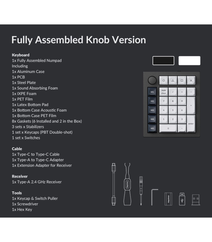 Keychron Q0 Max Black QMK Brown Switch Number Pad 