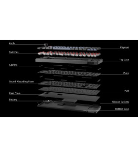 Lemokey L3 Black QMK Red Switch (CH)