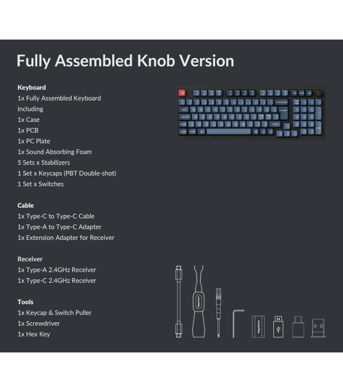 Keychron V5 Max Black Banana Switch (CH) w/Knob