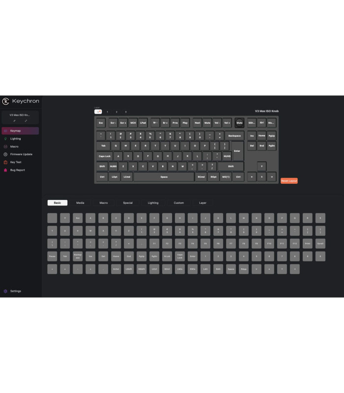 Keychron V3 Max Black Red Switch (CH) w/Knob
