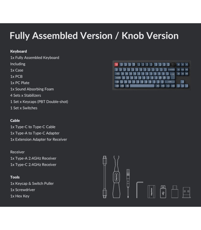 Keychron V3 Max Black Brown Switch (CH) w/Knob