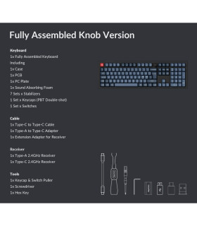 Keychron V6 Max Black Red Switch (CH) w/Knob