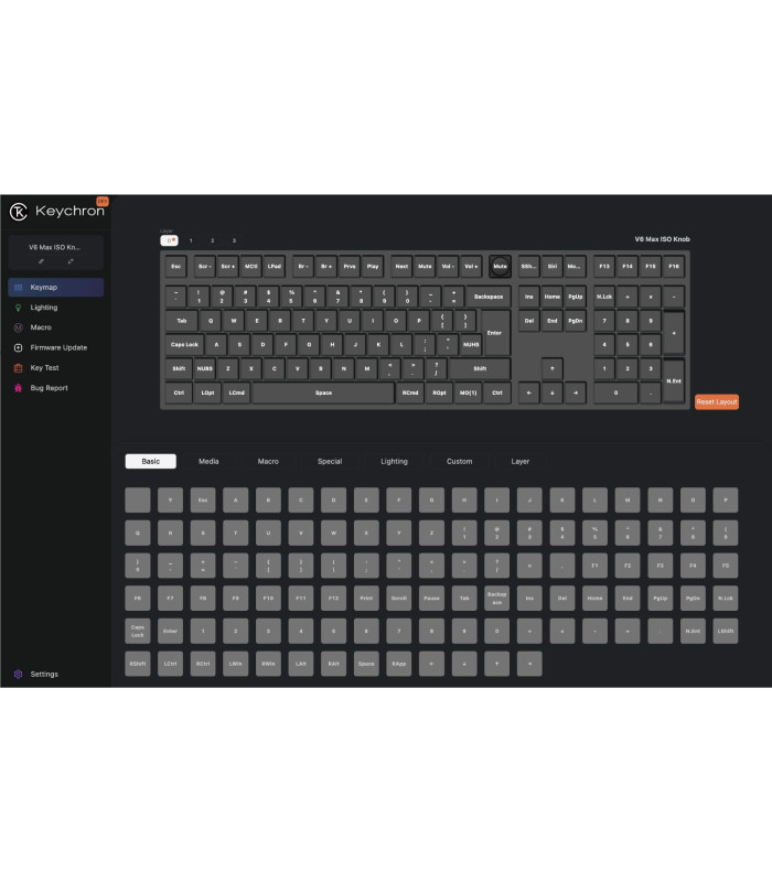 Keychron V6 Max Black Red Switch (CH) w/Knob