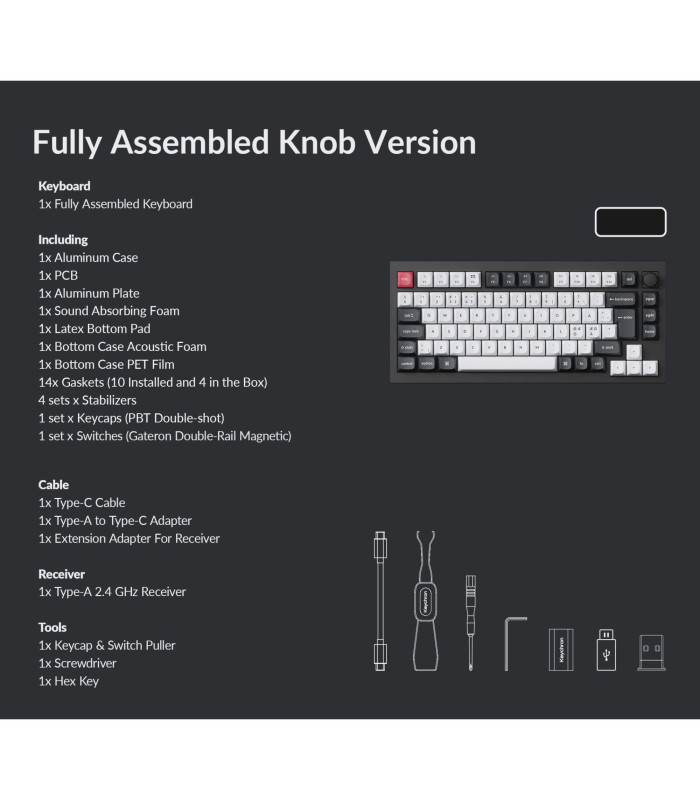 Q1 HE Carbon Black QMK Magnetic Switch (CH)