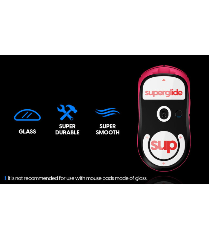 Superglide 2 for Logitech GPro Superlight - Wh/Red