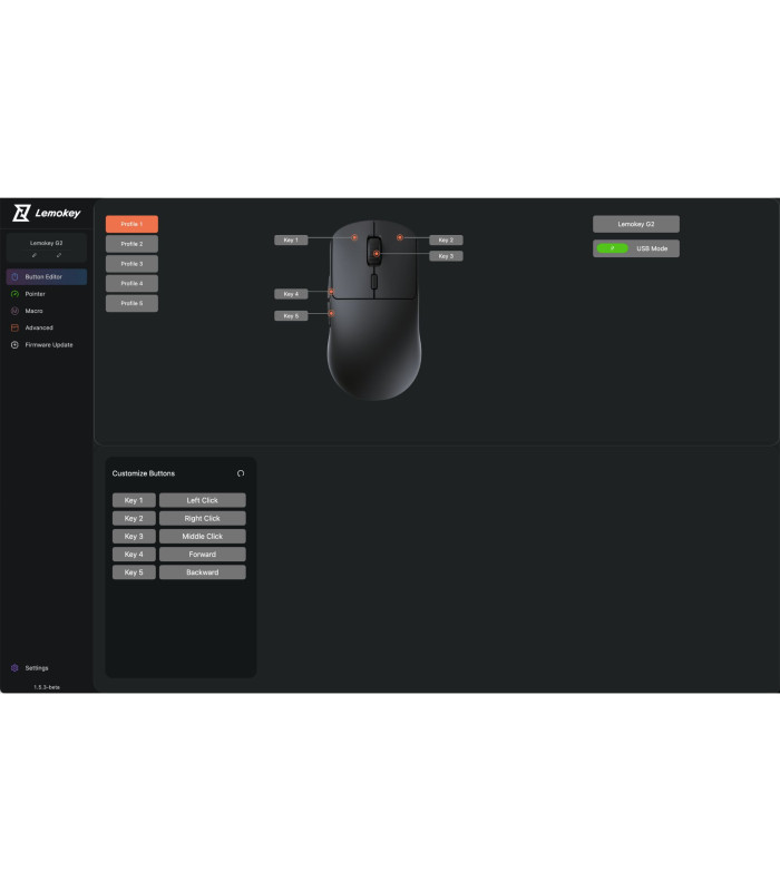 Keychron x Lemokey G2 Wireless Mouse Black