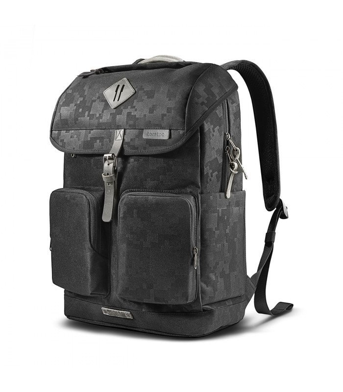 tomtoc A90 (15-15.6") Vintage Backpack, Black