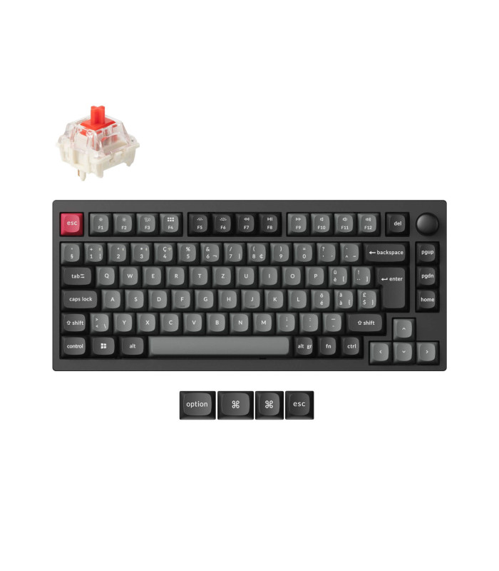 Lemokey P1 Pro QMK Red Switch (CH) w/Knob