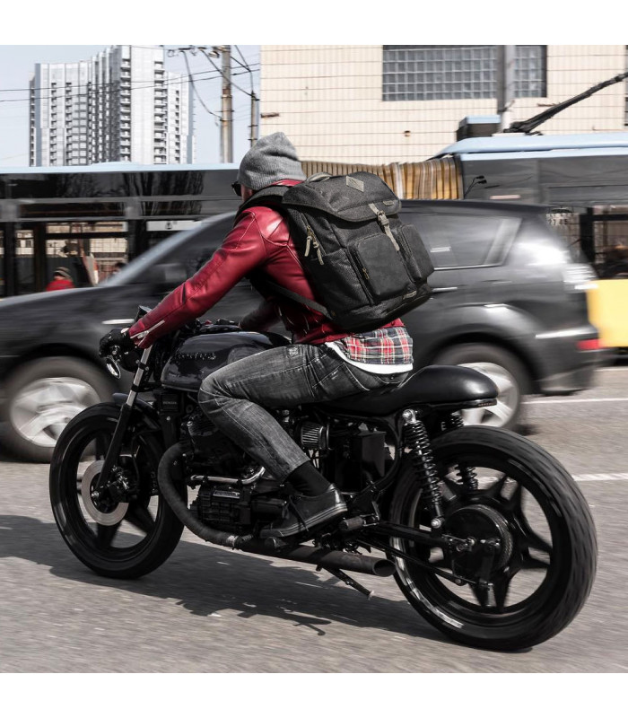 tomtoc A90 (15-15.6") Vintage Backpack, Black