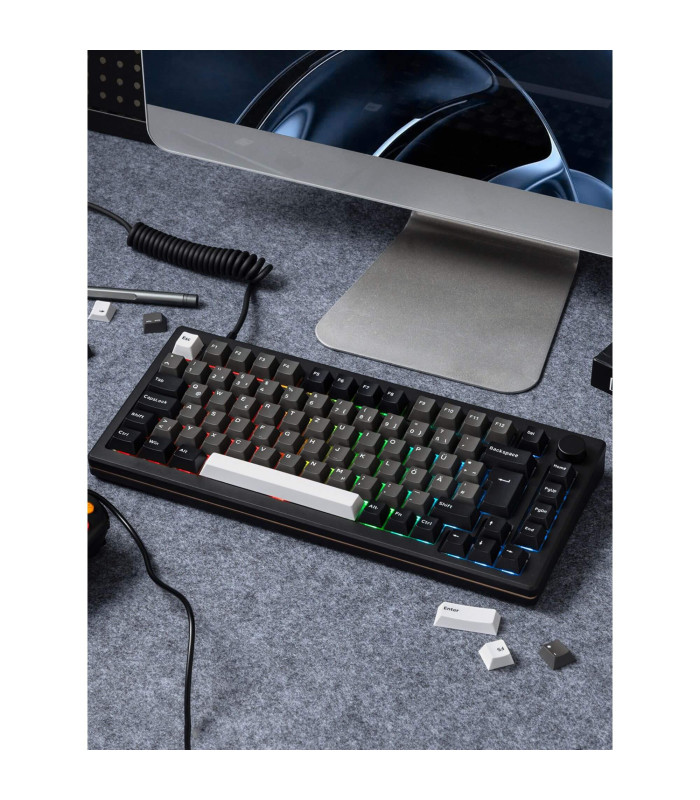 Akko MOD 007B HE Black&Silver ISO Cream Yellow 8K