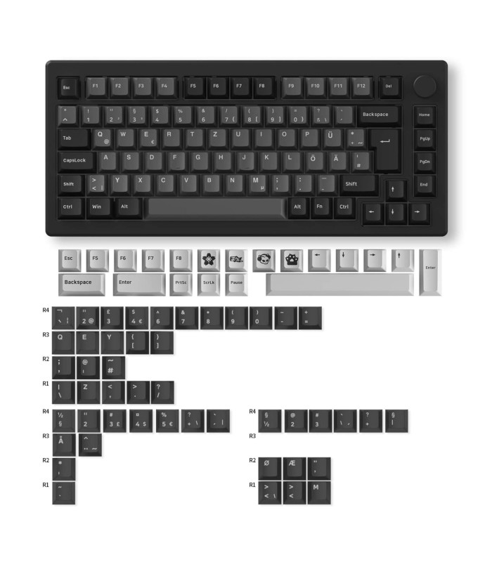 Akko MOD 007B HE Black&Silver ISO Cream Yellow 8K