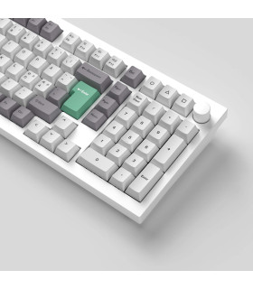 PBT Gray White Mint Full Set Keycaps (CH) Cherry