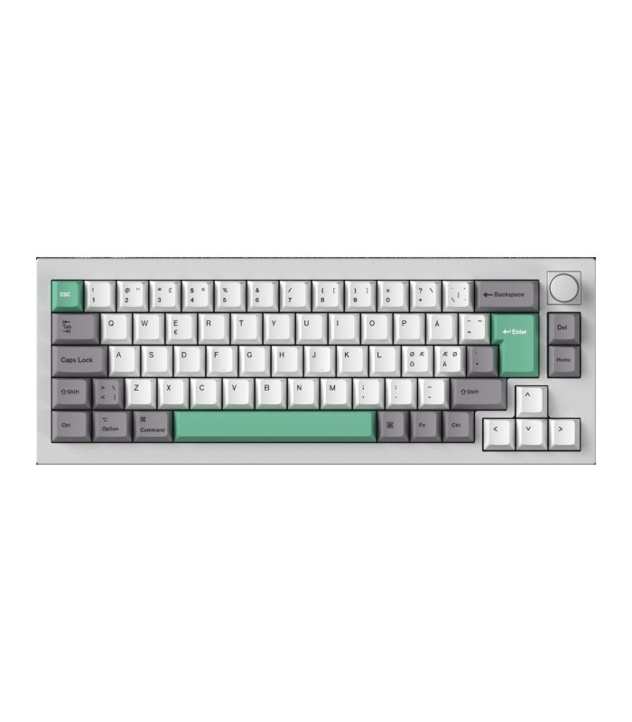 PBT Gray White Mint Full Set Keycaps (CH) Cherry