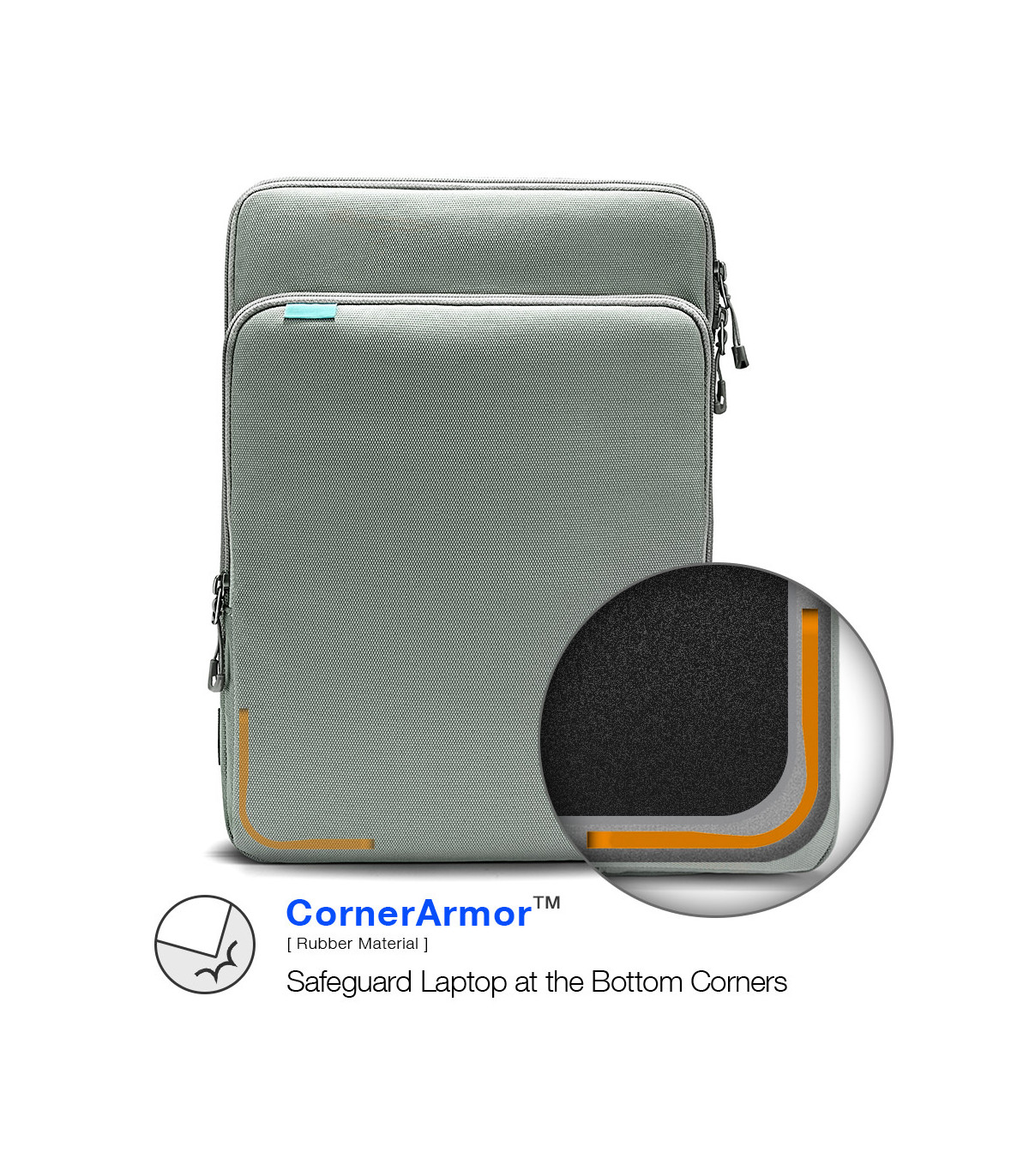 tomtoc Premium H13 (13") Laptop Sleeve, Grey