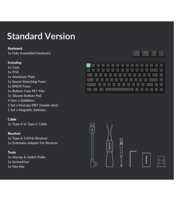 Keychron K2 HE Black Magnetic Switch (US)