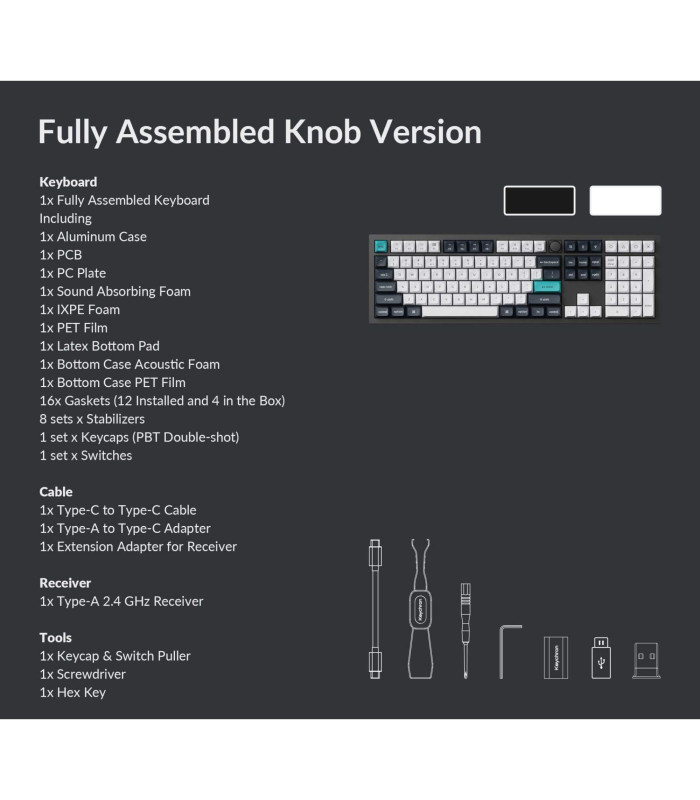Keychron Q6 Max White QMK Banana Switch (US) Knob