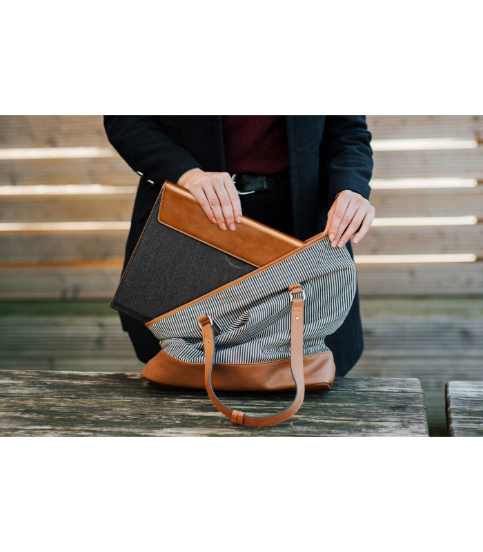 tomtoc Premium H15 (13-13.3") Sleeve, Grey & Brown