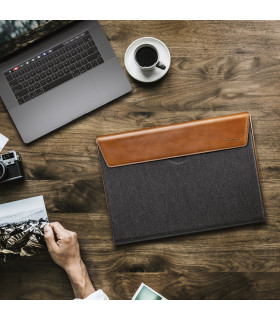 tomtoc Premium H15 (13-13.3") Sleeve, Grey & Brown