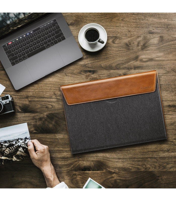 tomtoc Premium H15 (13-13.3") Sleeve, Grey & Brown