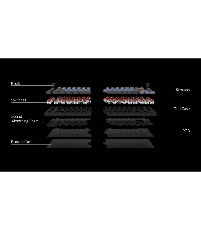 Keychron Q11 Black QMK Red Switch (US) w/Knob
