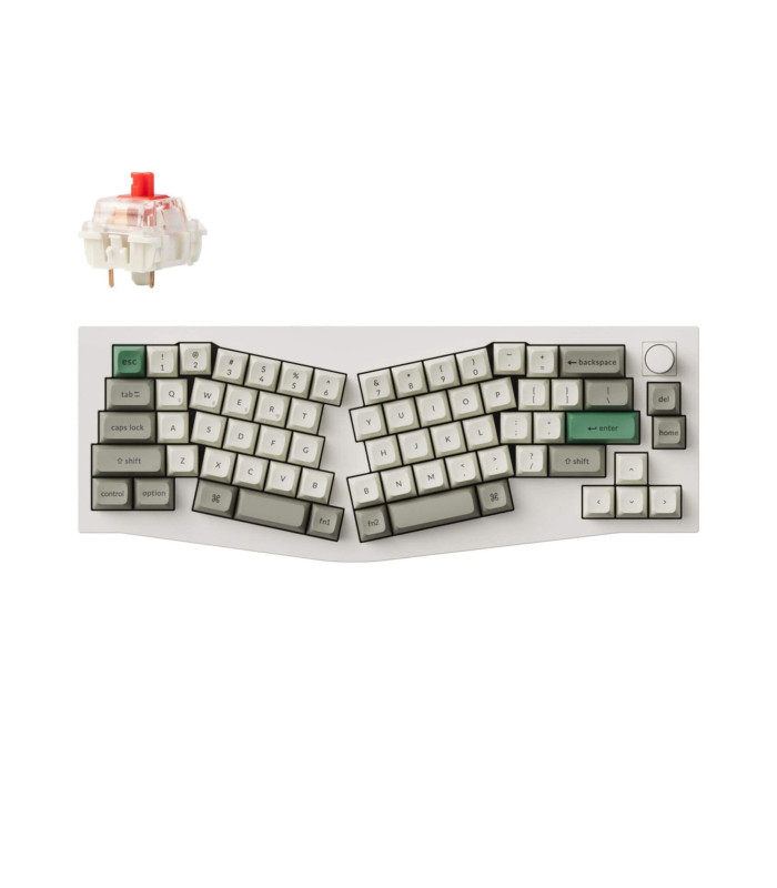Keychron Q8 Max White QMK Red Switch (US)w/Knob