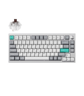 Lemokey P1 Pro Silver QMK Brown Switch (US) w/Knob