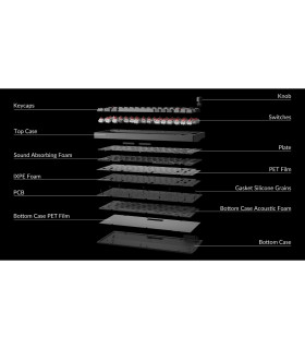 Lemokey P1 Pro Silver QMK Brown Switch (US) w/Knob