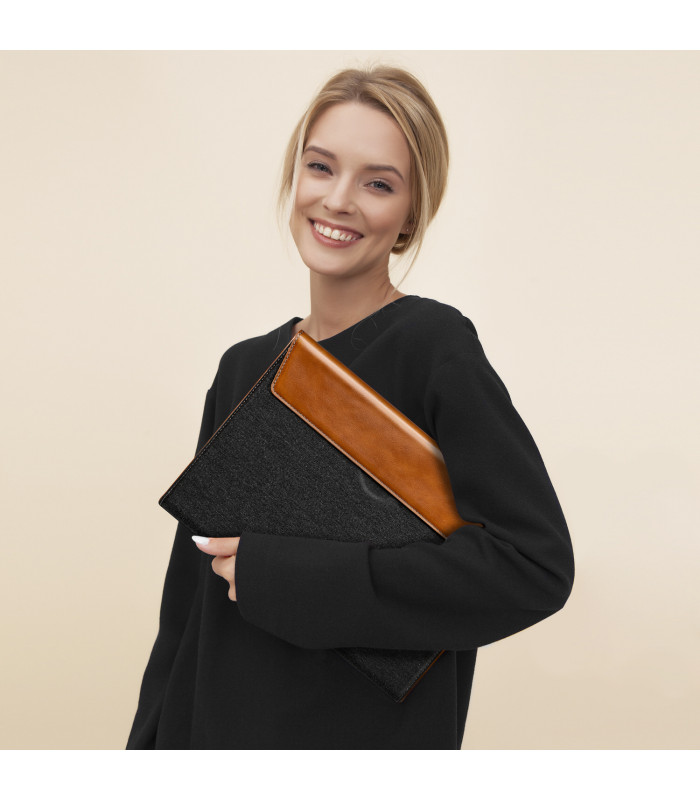 tomtoc Premium H15 (13-13.3") Sleeve, Grey & Brown