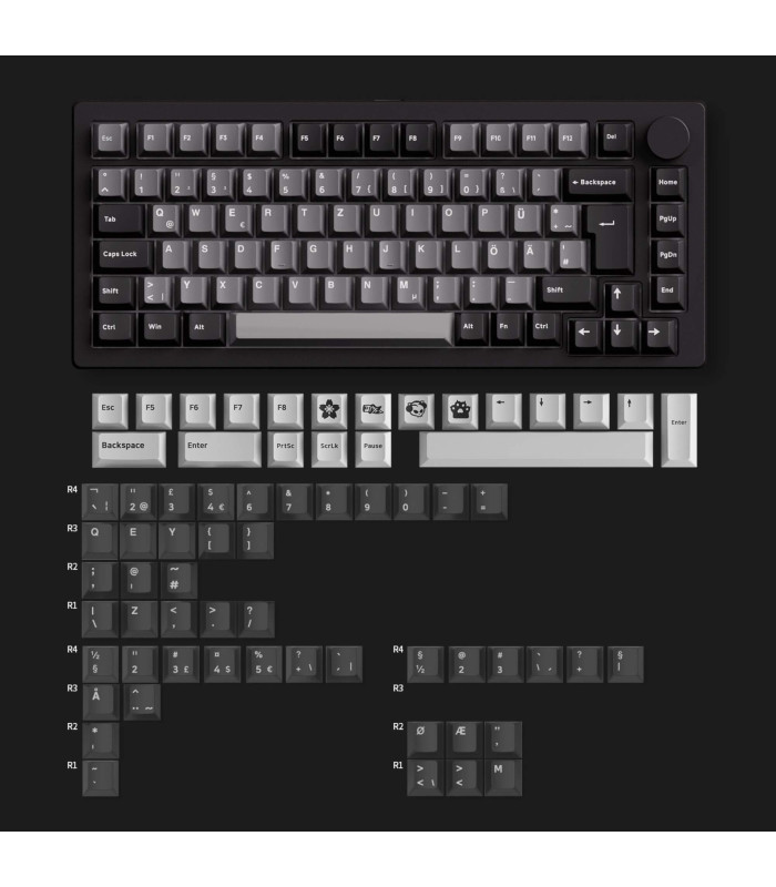 Akko MonsGeek M1 V5 Black & Silver ISO Piano Pro