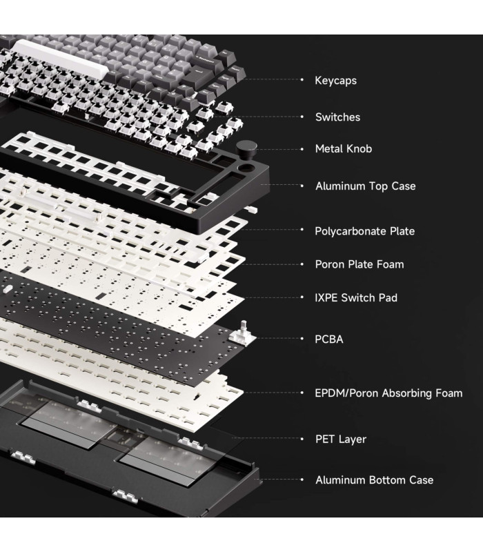 Akko MonsGeek M1 V5 Black & Silver ISO Piano Pro