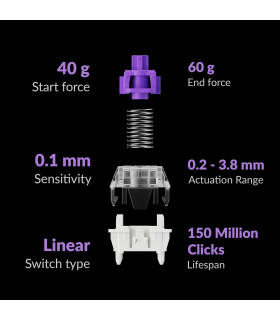 Lemokey P1 HE White Magnetic Switch (US)