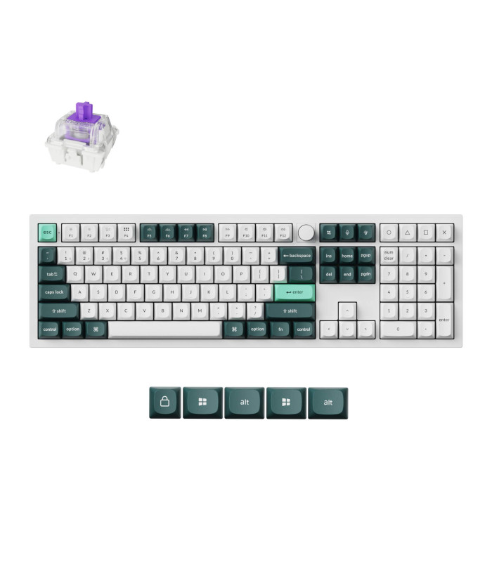 Q6 HE Shell White QMK Magnetic Switch (US)