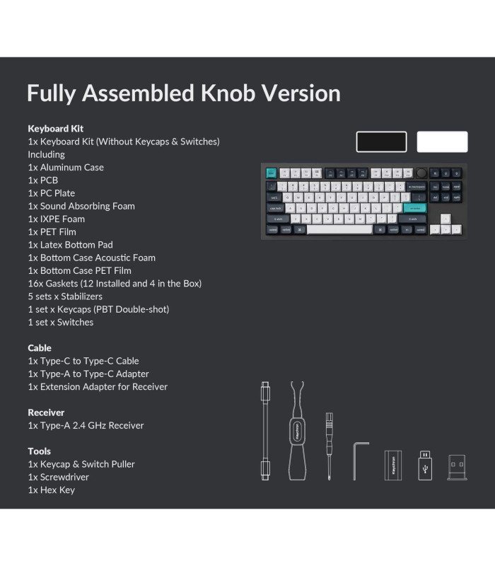Keychron Q3 Max Black QMK Banana Switch (US) Knob