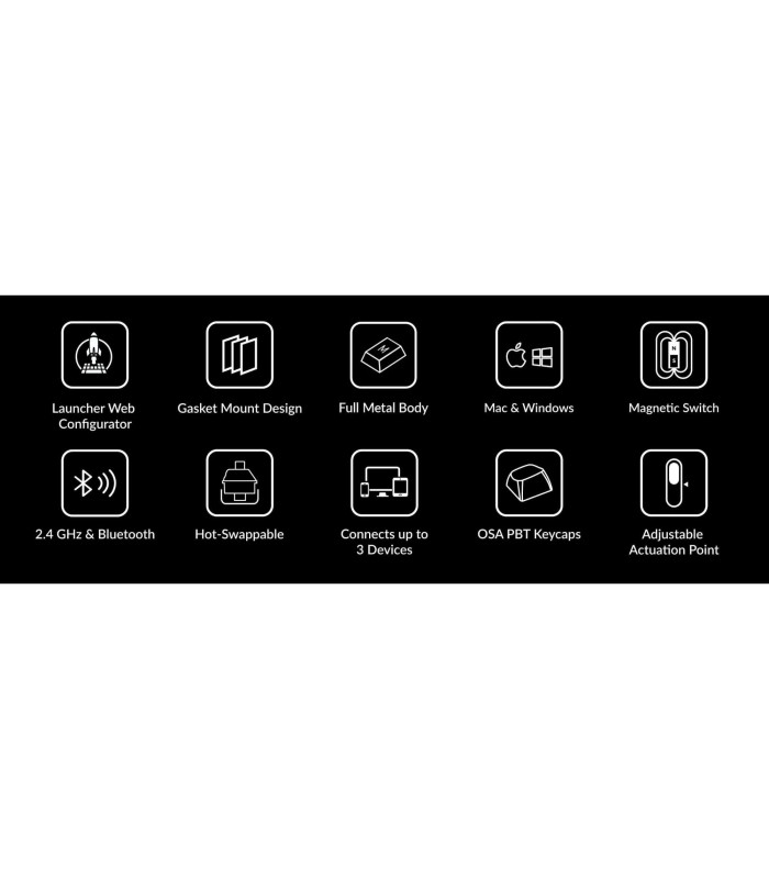 Q3 HE Carbon Black QMK Magnetic Switch (CH)