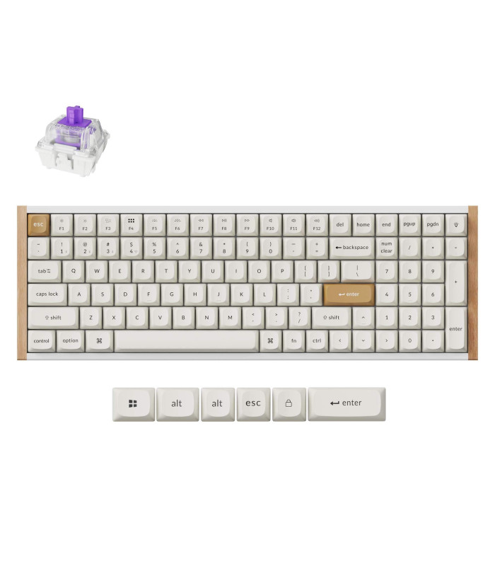 Keychron K4 HE White Wood Magnetic Switch (US)