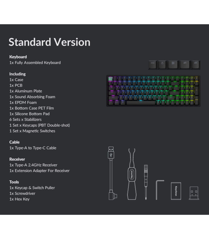 Keychron K4 HE Black Magnetic Switch (US)