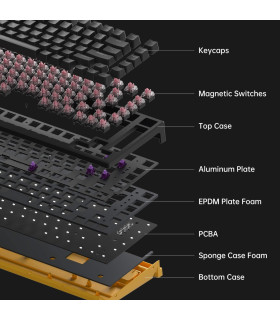 Akko MonsGeek MG75S HE-ST Black Kailh Magnetic Sak
