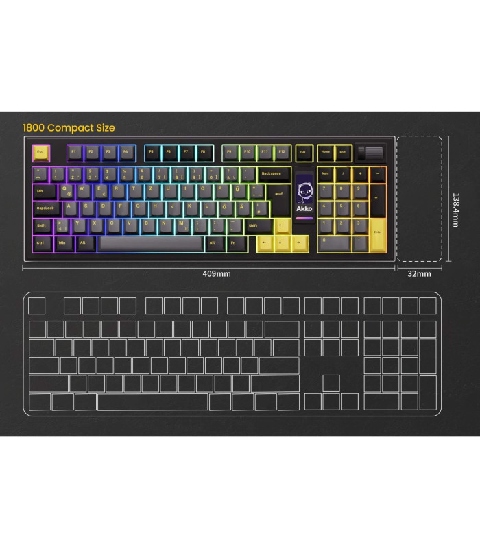 Akko 5098B Plus Black & Gold ISO V3 Pro Piano