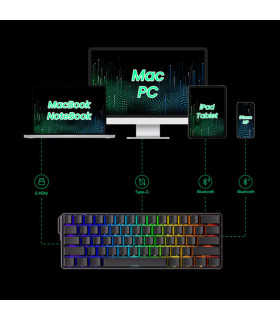 Akko MonsGeek FUN60 Ultra-ST Black Glare Magnetic 