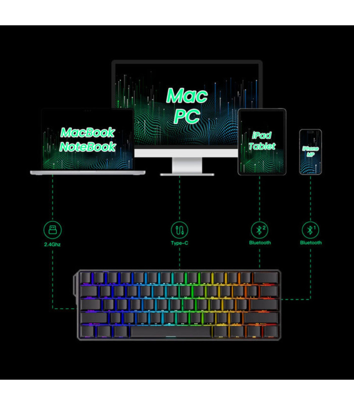 Akko MonsGeek FUN60 Ultra-ST Black Glare Magnetic 