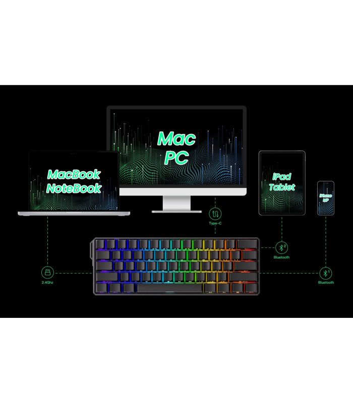 Akko MonsGeek FUN60 Ultra-ST Black Glare Magnetic 