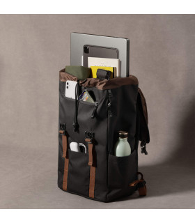 tomtoc VintPack-TA1 17L Laptop Backpack, Black