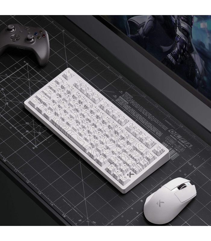 Jet 75 E-sport Magnetic Switch Keyboard White Top.