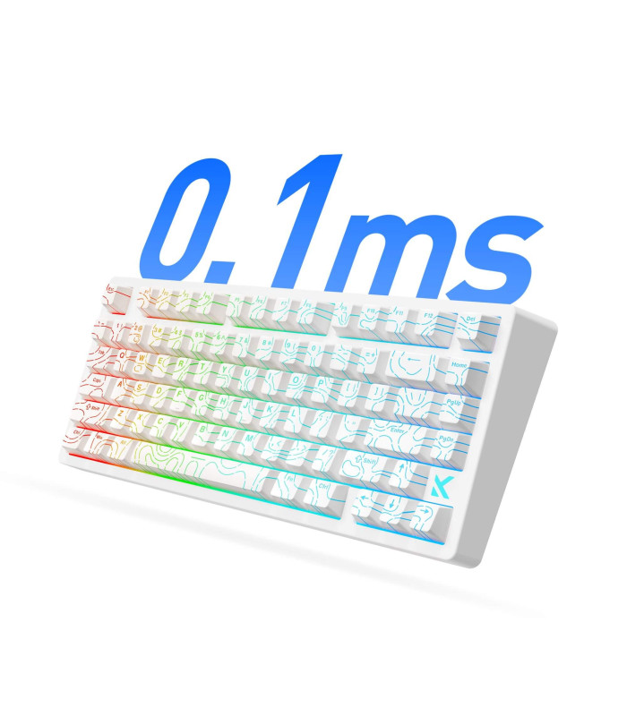 Jet 75 E-sport Magnetic Switch Keyboard White Top.