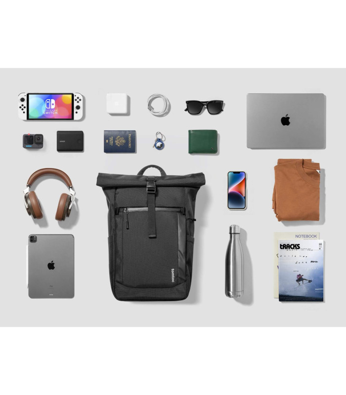 Navigator-T61 Rolltop Backpack Black