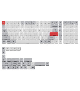 Keychron PBT Low Profile Keycap Set L.Gray & White