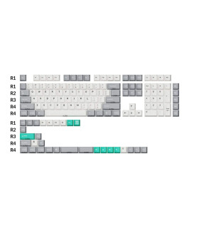 Cherry Profile Double shot PBT Set Grey White Mint
